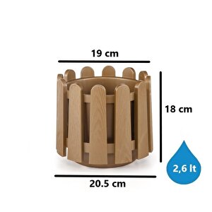 So-i̇s02 İstanbul Dekoratif Yuvarlak Saksı 2,6 Lt No 2 Moka 8175