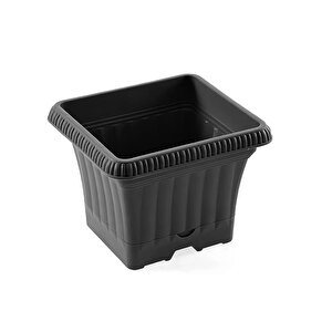 So-ob00 Dekoratif Ova Balkon Saksı 2.2 Lt Antrasit 6 Adet