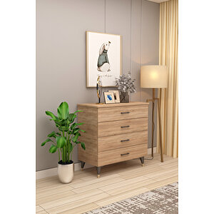 Asra Trend %100 Mdflam 4 Çekmeceli̇ Şi̇fonyer 90cm