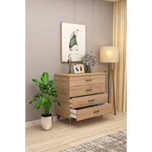 Asra Trend %100 Mdflam 4 Çekmeceli̇ Şi̇fonyer 90cm
