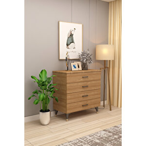 Asra Trend %100 Mdflam 4 Çekmeceli̇ Şi̇fonyer 90cm