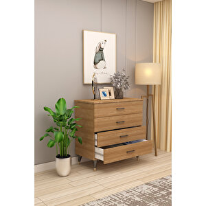 Asra Trend %100 Mdflam 4 Çekmeceli̇ Şi̇fonyer 90cm
