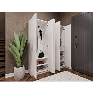 %100 Mdflam Vestiyer & Portmanto V-09 (150cm)
