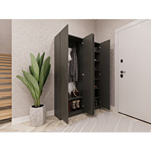 %100 Mdflam Vestiyer & Portmanto V-08 (120cm)