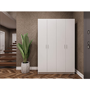 %100 Mdflam Vestiyer & Portmanto V-08 (120cm) Beyaz