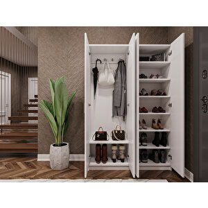 %100 Mdflam Vestiyer & Portmanto V-08 (120cm) Beyaz