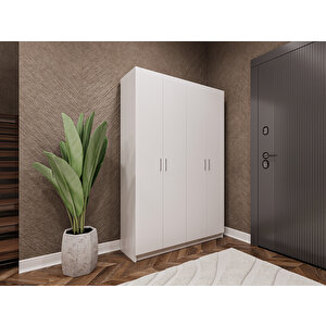 %100 Mdflam Vestiyer & Portmanto V-08 (120cm) Beyaz
