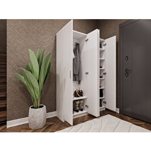 %100 Mdflam Vestiyer & Portmanto V-08 (120cm)