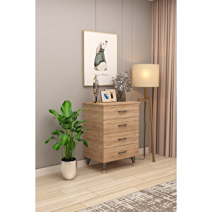 Asra Trend %100 Mdflam 4 Çekmeceli̇ Şi̇fonyer 65cm