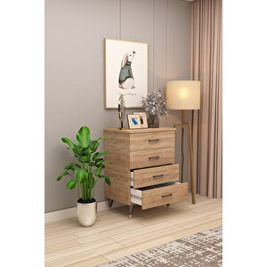 Asra Trend %100 Mdflam 4 Çekmeceli̇ Şi̇fonyer 65cm