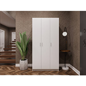 %100 Mdflam Vestiyer & Portmanto V-07 (90cm) Beyaz