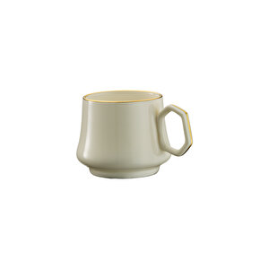 1453 Tropikal Geometrik Gold 12 Parça 6 Kişilik Kahve Fincan Takımı 90 Ml