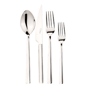 Loft 24 Parça 6 Kişilik Çatal Kaşık Bıçak Takımı Sade