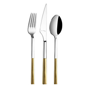 Gusto Plus Parlak 89 Parça 12 Kişilik Çatal Kaşık Bıçak Takımı