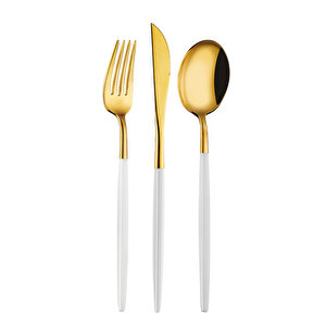 Versay White Gold 36 Parça 6 Kişilik Çatal Kaşık Bıçak Takımı