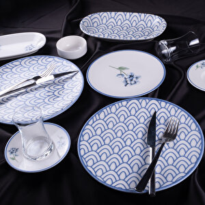 Lucia Blue 32 Parça 6 Kişilik Kahvaltı Takımı
