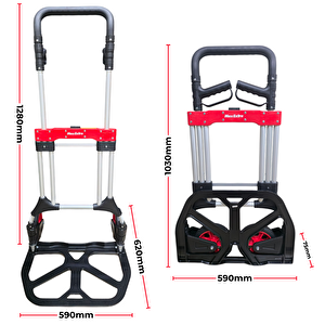 Max Extra Fw90l 200kg Katlanır Paket Taşıma Arabası
