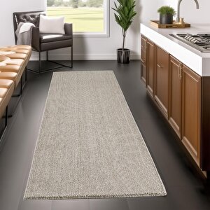 Yumuşak Bukleli Sisal Jüt Salon Oturma Odası Kahverengi Renkli Halı 120x450 cm