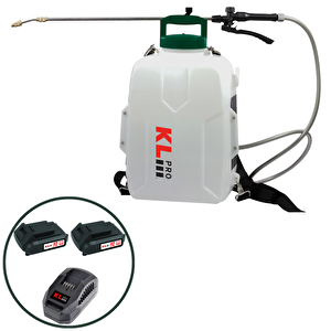 Klpro Klbp18-20 18v/2.0ah 12 Litre Çift Akülü Şarjlı İlaçlama Pompası Sırt Tipi