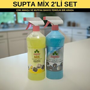 Supta Mix 2'li Set Çok Amaçlı Ve Mutfak Banyo Temizlik Bir Arada