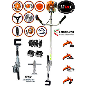 Lombard 13 Parça Özel Set Çapa Seti+ Yan Tipi Benzinli Motorlu Tırpan + Zeytin Badem Hasat Makinası