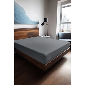 | Mix & Match | Plain | %100 Pamuklu Ranforce 160 X 200 Çift Kişilik Çarşaf 4253 Gri