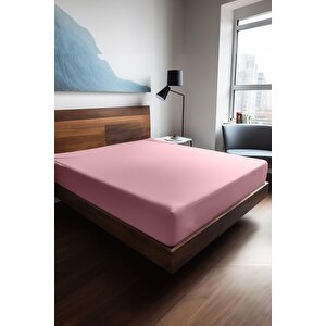 | Mix & Match | Plain | %100 Pamuklu Ranforce 160 X 200 Çift Kişilik Çarşaf Açık Pembe