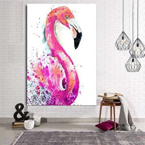 Pembe Flamingo Kanvası, Modern Büyük Boy Hayvan Duvar Posteri