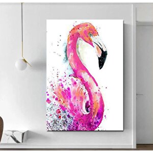 Pembe Flamingo Kanvası, Modern Büyük Boy Hayvan Duvar Posteri 30x40 cm