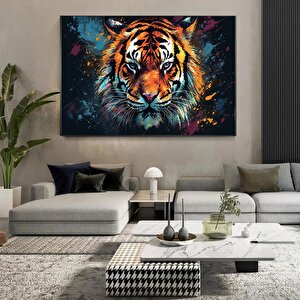 Soyut Graffiti Kaplan Tablosu, Modern Hayvan Sokak Sanatı, Renkli Kanvas Posteri, Yaşam Alanı Dekoru