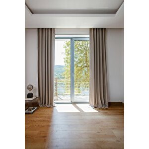 Olea | 140x270 Cm (2 Adet) Fon Perde 4253 Gri