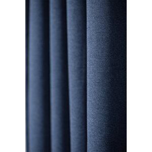 Olea | 140x270 Cm (2 Adet) Fon Perde İndigo