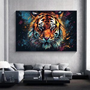 Soyut Graffiti Kaplan Tablosu, Modern Hayvan Sokak Sanatı, Renkli Kanvas Posteri, Yaşam Alanı Dekoru