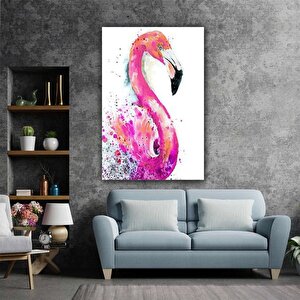Pembe Flamingo Kanvası, Modern Büyük Boy Hayvan Duvar Posteri