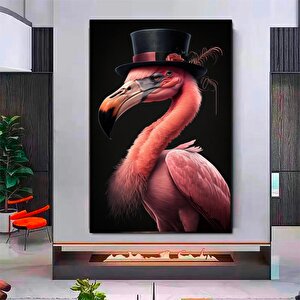 Pembe Flamingo Duvar Sanatı; Hazır Asmaya 30x40 cm