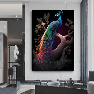 Dev Tavuskuşu Kanvas Tablo; Hayvan Poster 140x200 cm