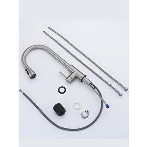 Durevo Spiralli Mutfak Evye Bataryası - Uzayan Sistem- Inox Renk