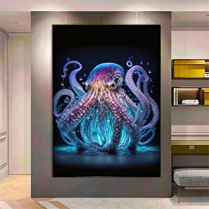 Ahtapot Duvar Sanatı; Soyut Kanvas; Modern Duvar Dekoru; Hayvan Duvar Sanatı; Deniz Ahtapotu Resmi;