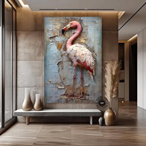 Flamingo Kanvas Tablosu; Pembe Flamingo Sanatı; Flamingo Dekoru 80x120 cm