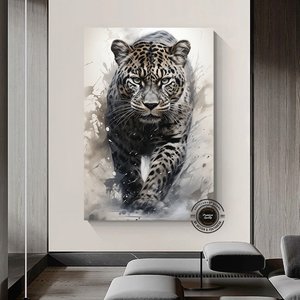Leopar Soyut Sanat Çok Renkli Poster; Leopar Baskı; Leopar Tablosu; Leopar Duvar Dekoru; Hayvan Duvar 70x100 cm