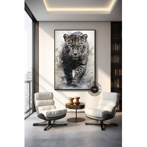 Leopar Soyut Sanat Çok Renkli Poster; Leopar Baskı; Leopar Tablosu; Leopar Duvar Dekoru; Hayvan Duvar 70x100 cm