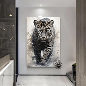 Leopar Soyut Sanat Çok Renkli Poster; Leopar Baskı; Leopar Tablosu; Leopar Duvar Dekoru; Hayvan Duvar