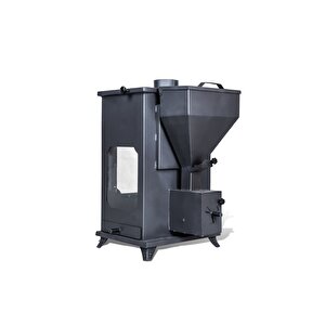 Eti-b6 Büyük Üç Tarafı Camlı Fırınsız Odun Ve Pelet Yakan  Şömine Tipi Soba