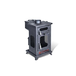 Eti-k7 Küçük Üç Tarafı Camlı Fırınlı Şömine Tipi Pelet Soba