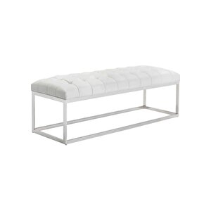   nish Modern Döşemeli Beyaz Metal Ayaklı Bench