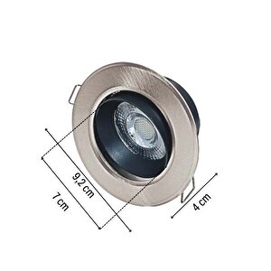 Huzur Elektrik Akik 7w 500lm 6400k Krom Kasa Beyaz Işık Spot Lamba Ct-5252-b