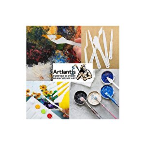 Plastik Spatül 5 Li Set Resim Ve Heykel Plastik Spatula Esnek Plastik Palet Bıçağı 2 Paket