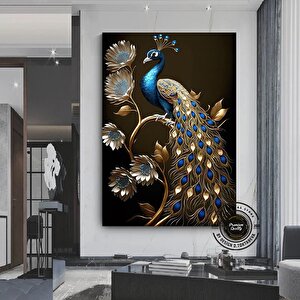 Altın Tavuskuşu Kanvas Tablosu – Ağaçta Altın Tavuskuşu, Asmaya Hazır 50x70 cm