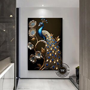 Altın Tavuskuşu Kanvas Tablosu – Ağaçta Altın Tavuskuşu, Asmaya Hazır 50x70 cm