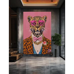 Ceketli Zarif Leopar Posteri – Çerçevelik Özel Tasarım Tablo